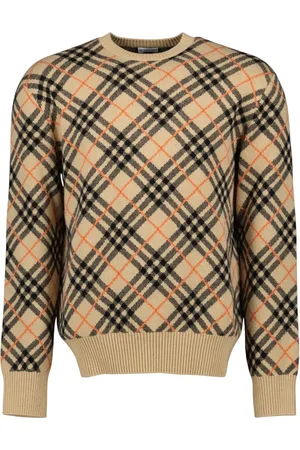Burberry Strik, Herre, , L, Cashmere, Vintage Check Sweater