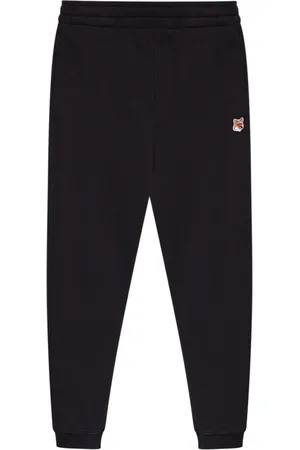 Maison Kitsuné Bukser, Herre, Sort, XL, Bomuld, Fox Head Patch Regular Joggingbukser