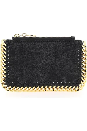 Stella McCartney Tilbehør, Dame, Sort, ONE SIZE, Uld, Falabella Cardholder Pouch
