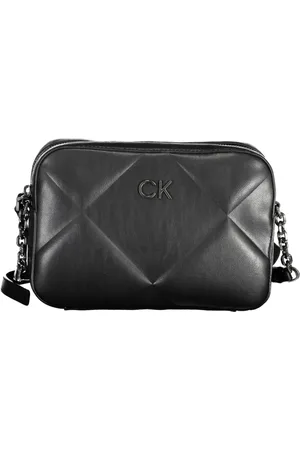 Calvin Klein Taske, Dame, Sort, ONE SIZE, Uld, Crossbody Taske med Justerbar Rem