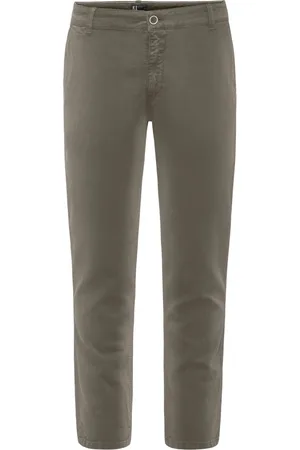 Bomboogie Bukser, Herre, Grå, W40, Bomuld, Trendy Slim Fit Chino Bukser