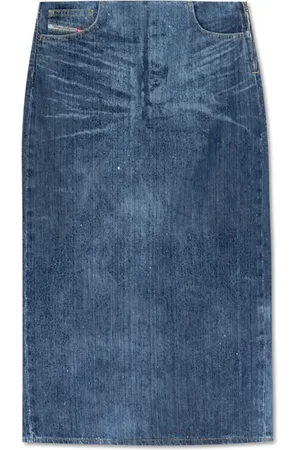 Diesel Nederdel, Dame, Blå, W28, Bomuld, Skirt De-Pra-S3