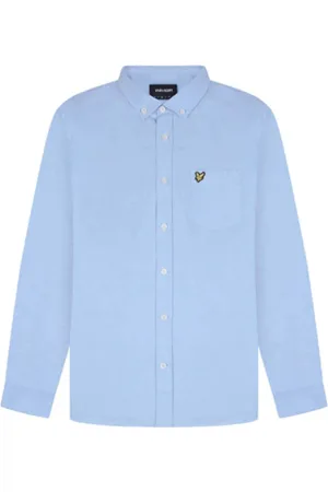 Lyle & Scott Skjorte, Herre, Blå, XL, Bomuld, Letvægts Oxford Skjorte Regular Fit
