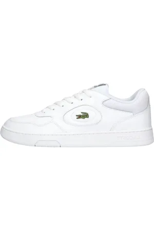 Lacoste Sko, Herre, Hvid, 42 1/2 EU, Læder, Lineset Low Sneakers