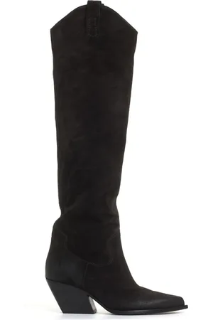 Elena Iachi Sko, Dame, Brun, 37 1/2 EU, Uld, Brune Cowboy Støvler i Ruskind