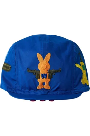 WALTER VAN BEIRENDONCK Tilbehør, Herre, Blå, ONE SIZE, Bomuld, Logo Broderet Baseball Cap