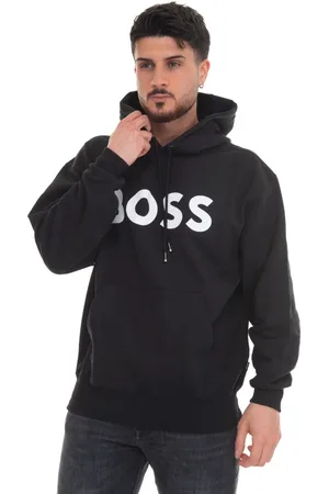 HUGO BOSS Sweathshirts & Hoodies, Herre, Sort, XL, Bomuld, Oversized Hættetrøje