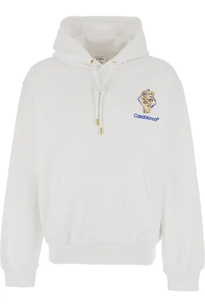 Casablanca Sweathshirts & Hoodies, Herre, Hvid, M, Bomuld, Diamond Column Hættetrøje