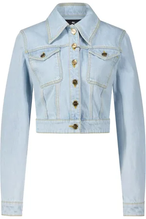 Etro Jakke, Dame, Blå, L, Denim, Kort denimjakke