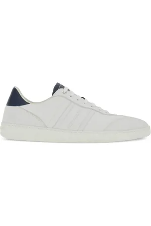 Salvatore Ferragamo Sko, Herre, Hvid, 42 EU, Læder, Hvide lædersneakers med præget logo
