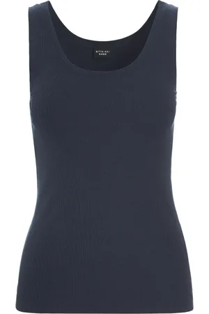Bitte Kai Rand Top, Dame, Blå, L, Bomuld, Rib Tank Top