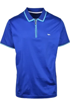 HARMONT&BLAINE Top, Herre, Blå, XS, Bomuld, Polo