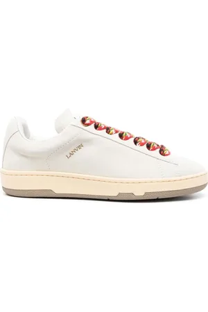 Lanvin Sko, Dame, Hvid, 39 EU, Læder, Lite Curb Low-Top Sneakers