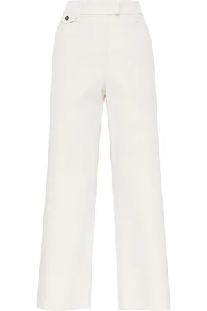 Brunello Cucinelli Bukser, Dame, Hvid, S, Bomuld, Elegante Bukser