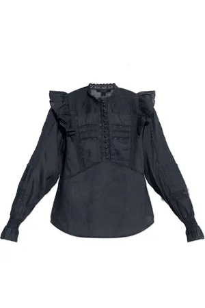 AllSaints Bluser & Skjorter, Dame, Blå, XS, Bomuld, Top Heather