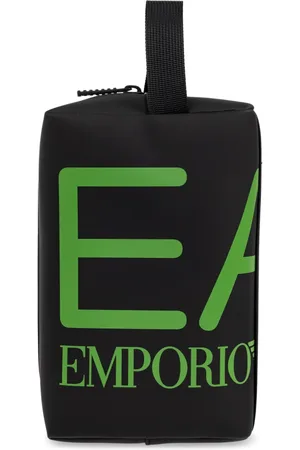 EA7 Taske, unisex, Sort, ONE SIZE, Uld, Kosmetiktaske med trykt logo