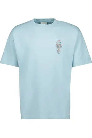 Drôle de Monsieur Top, Herre, Blå, S, Bomuld, Lyseblå T-shirt