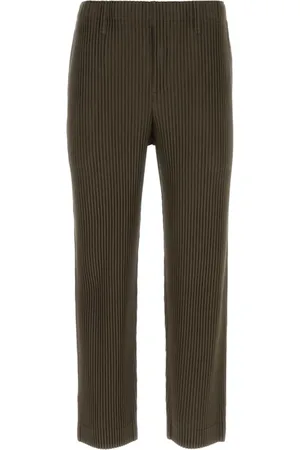 Issey Miyake Bukser, Herre, Brun, S, Polyester, Slim-fit Bukser