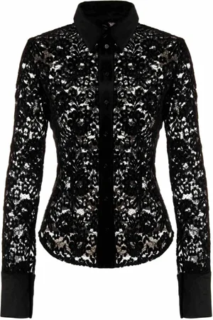 Chiara Ferragni Bluser & Skjorter, Dame, Sort, M, Tyl, Skjorte
