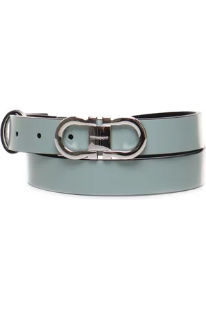 Salvatore Ferragamo Tilbehør, Dame, Grøn, 95 CM, Læder, Gancini Reversibelt Bælte