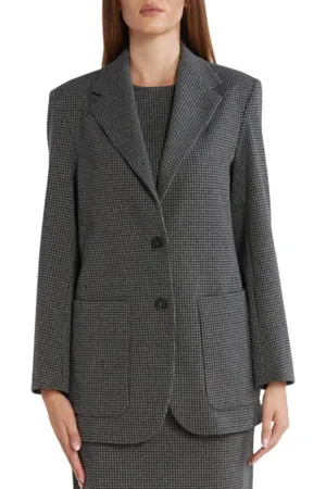 Max Mara Jakke, Dame, Grå, S, Bomuld, Moschea Blazer