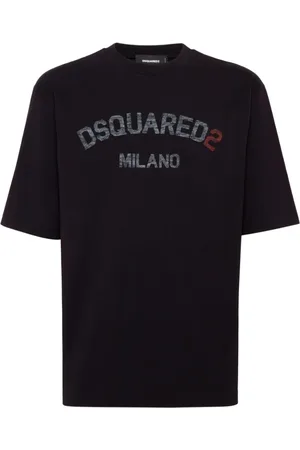 Dsquared2 Top, Herre, Sort, 2XL, Bomuld, Sort bomulds T-shirt