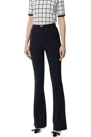 Elisabetta Franchi Bukser, Dame, Sort, XS, Uld, Wide Bukser