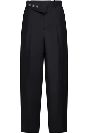Fendi Bukser, Dame, Sort, S, Uld, Sort Stilfuld Bukser