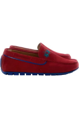 La Martina Sko, Herre, Rød, 39 EU, Suede, Røde Suede Loafers