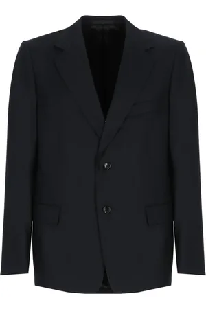 Lanvin Jakke, Herre, Sort, XL, Uld, Sofistikeret sort marineblå uld- og cashmerejakke
