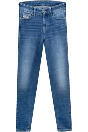 Diesel Jeans, Dame, Blå, W26, Bomuld, Jeans med knap og lynlås til kvinder
