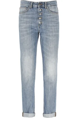 Dondup Jeans, Dame, Blå, W25, Bomuld, Cotton Jeans med Juvelknapper