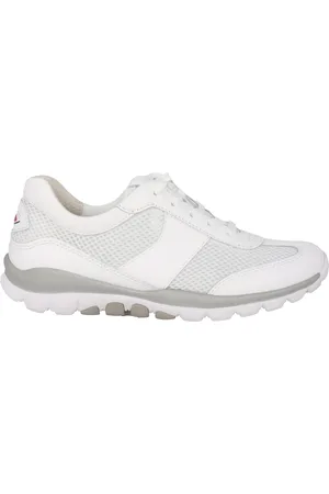 Gabor Sko, Dame, Hvid, 39 EU, Læder, Hvid Walking Rolling Sneaker
