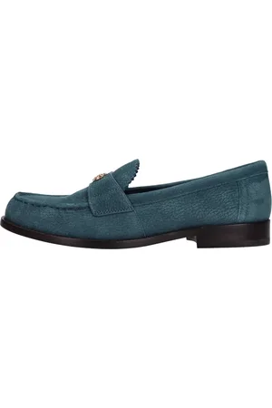 Tory Burch Sko, Dame, Blå, 36 EU, Læder, Flade sko Blå