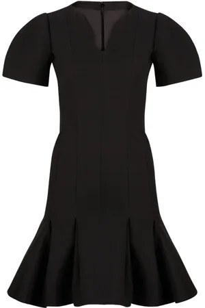 Nina Ricci Kjole, Dame, Sort, M, Uld, Peplum Kjole