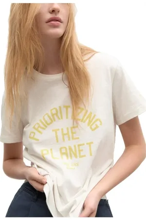 ECOALF Top, Dame, Hvid, M, Bomuld, Short Sleeve Amazonas T-Shirt