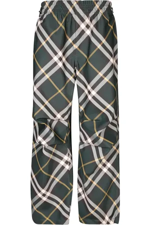 Burberry Bukser, Herre, Grøn, M, Polyester, Grønne bukser med tern