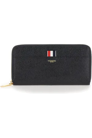 Thom Browne Tilbehør, Dame, Sort, ONE SIZE, Læder, Continental Zip Wallet