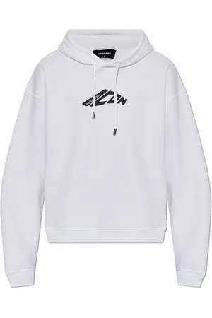 Dsquared2 Sweathshirts & Hoodies, Herre, Hvid, XL, Bomuld, Hoodie