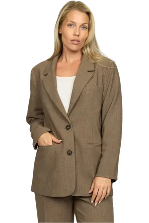 2-Biz Jakke, Dame, Brun, L, Tyl, Choko Blazer Femir.Ea24 Style