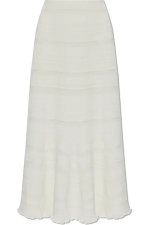 Lanvin Nederdel, Dame, Hvid, XS, Bomuld, Bomuldskjole