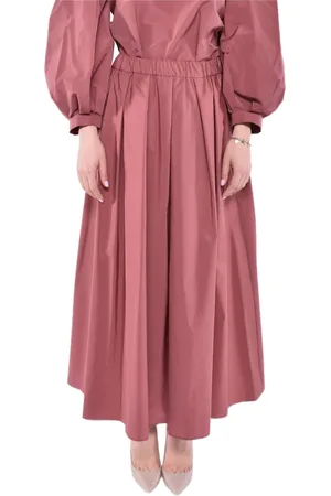 Max Mara Nederdel, Dame, Brun, L, Bomuld, Maxi Nederdel