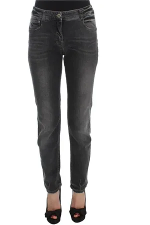 ERMANNO SCERVINO Jeans, Dame, Grå, W31, Bomuld, Grå Vask Bomuldsblanding Stretch Jeans Bukser