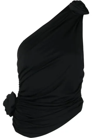MAGDA BUTRYM Top, Dame, Sort, XS, Sort T-shirt 80`er stil