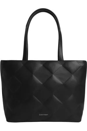 Calvin Klein Taske, Dame, Sort, ONE SIZE, Polyester, Diamond Quilted Shopper Håndtaske