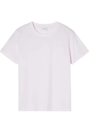 Closed Top, Dame, Lyserød, S, Bomuld, Bomulds T-shirt med Logo Broderi