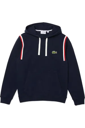 Lacoste Sweathshirts & Hoodies, Herre, Blå, M, Bomuld, Fleece Hættetrøje