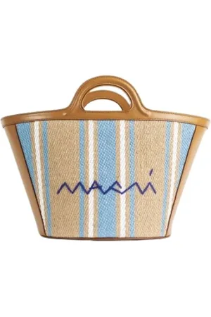 Marni Taske, Dame, Flerfarvet, ONE SIZE, Uld, Small Seal Bag Tropicalia
