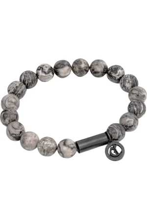 Roberto Cavalli Tilbehør, Herre, Grå, ONE SIZE, Perlearmbånd med charm fra Dope Collection