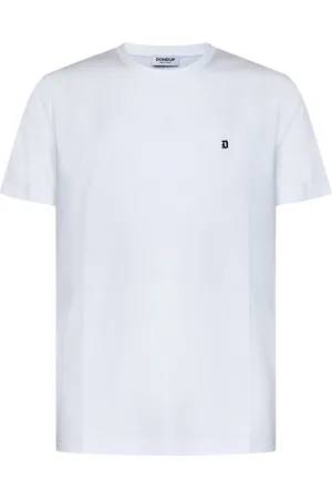Dondup Top, Herre, Hvid, S, Bomuld, Regular-fit Crew-neck T-shirt